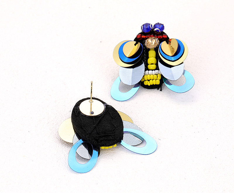 Fashion Multi-color Bee Shape Decorated Earrings,Stud Earrings
