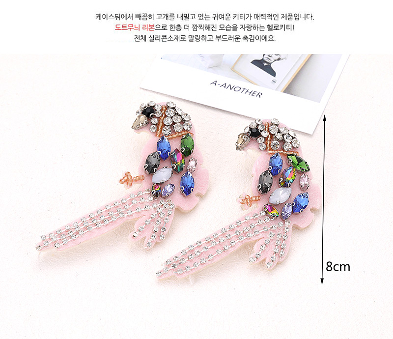 Fashion Pink Bird Shape Decorated Earrings,Stud Earrings