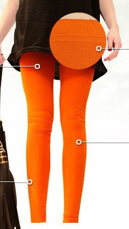 Fashion Orange Pure Color Decorated Pants,Pants