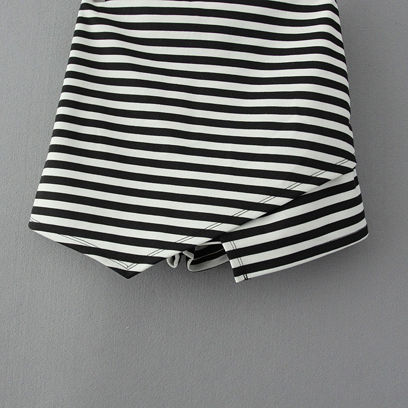 Fashion Black+white Stripe Pattern Decorated Skirt,Pants
