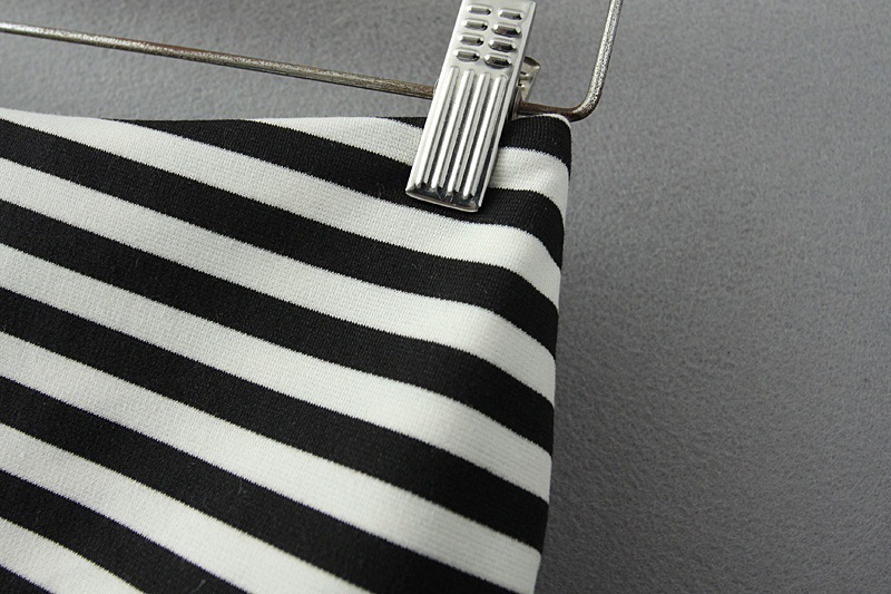 Fashion Black+white Stripe Pattern Decorated Skirt,Pants