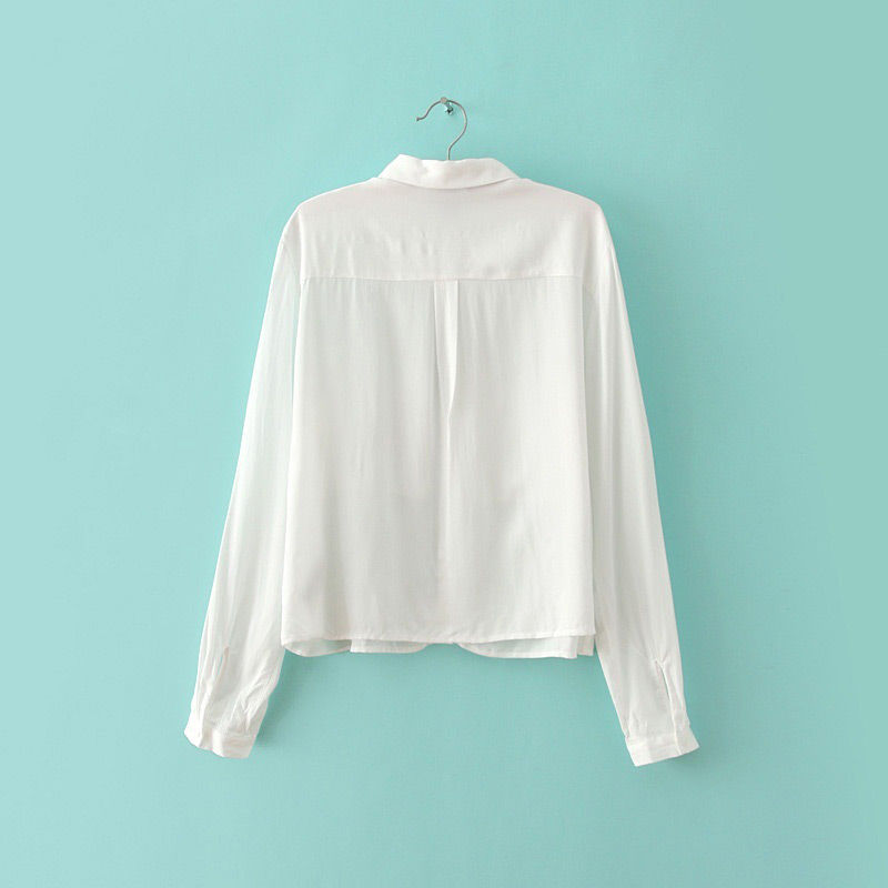 Fashion White Pure Color Decorated Shirt,Hair Crown