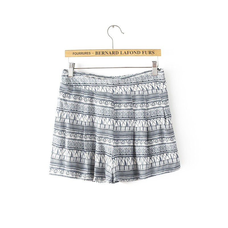 Fashion Gray Geometric Pattern Decorated Pants,Shorts