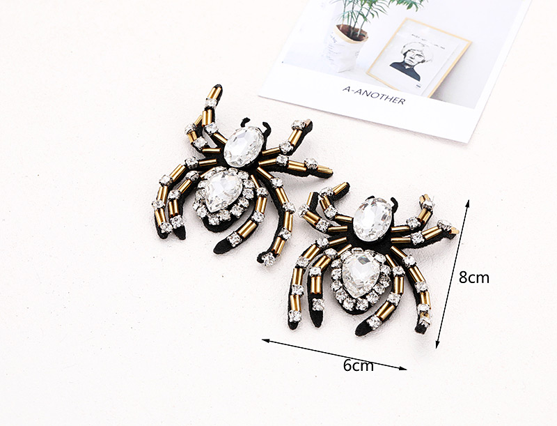 Fashion Black Spider Shape Decorated Shoe Accessories(2pcs),Korean Brooches