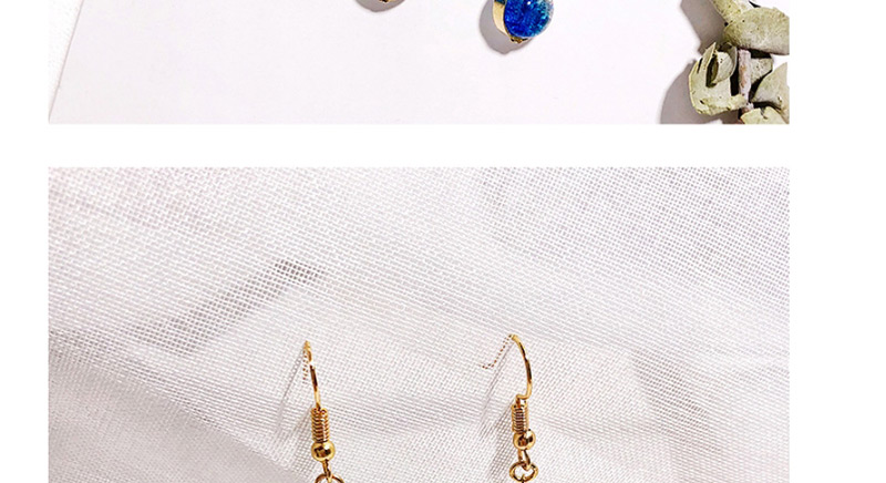 Fashion Blue Round Shape Decorated Earrings,Drop Earrings