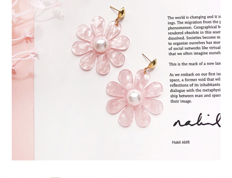 Fashion Pink Irregular Shape Decorated Earrings,Hoop Earrings