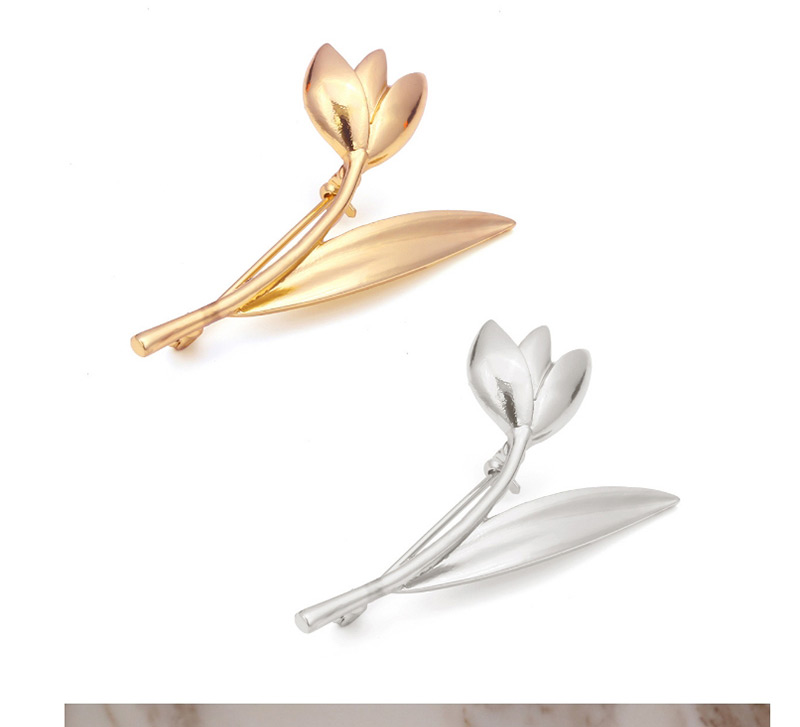 Fashion Silver Color Flower Shape Decorated Pure Color Brooch,Korean Brooches
