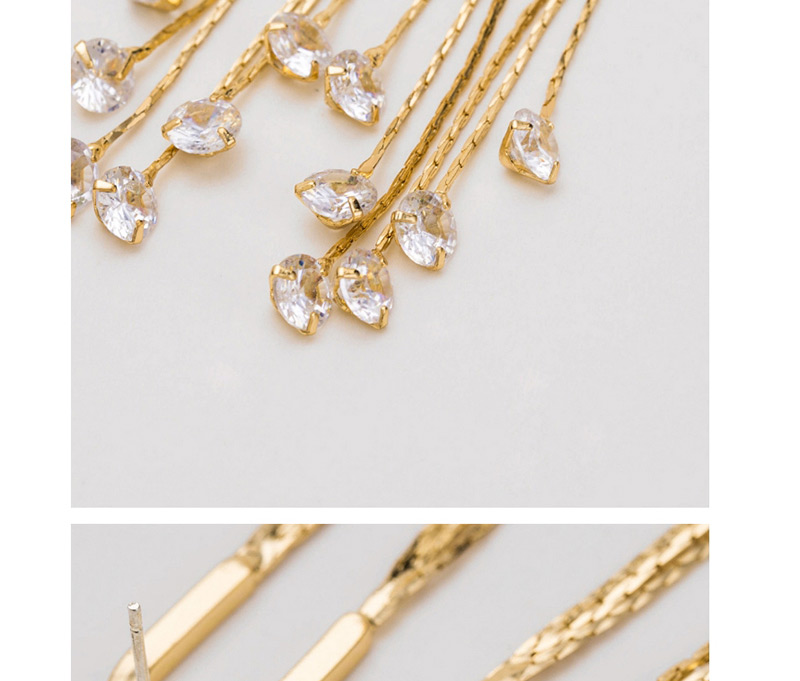 Fashion Gold Color Tassel Decorated Earrings,Drop Earrings