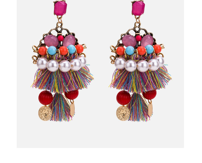 Fashion Multi-color Tassel Decorated Earrings,Drop Earrings