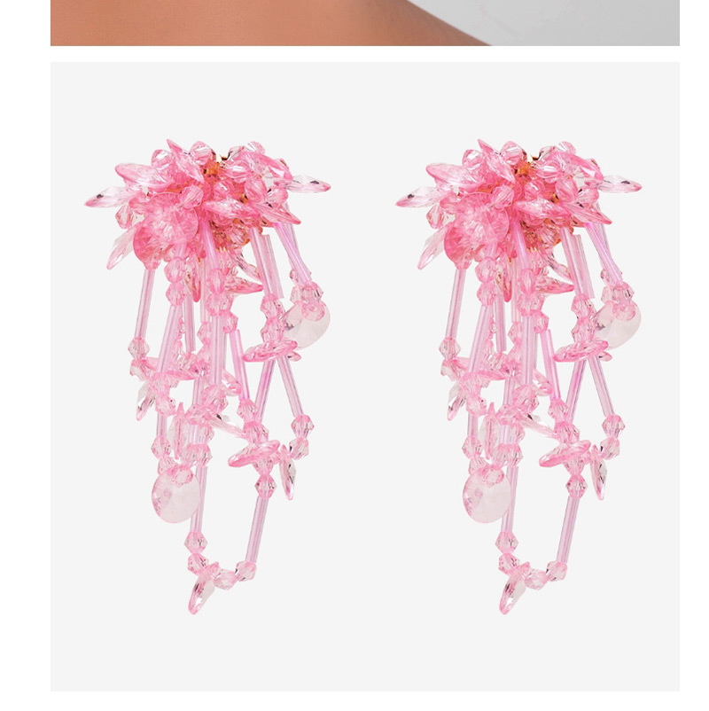 Fashion White Pure Color Decorated Tassel Earrings,Drop Earrings
