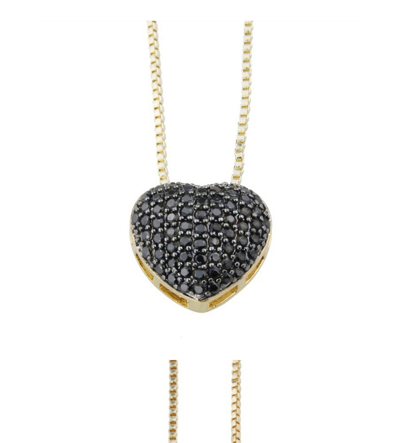 Fashion Plum Red+gold Color Heart Shape Decorated Necklace,Necklaces