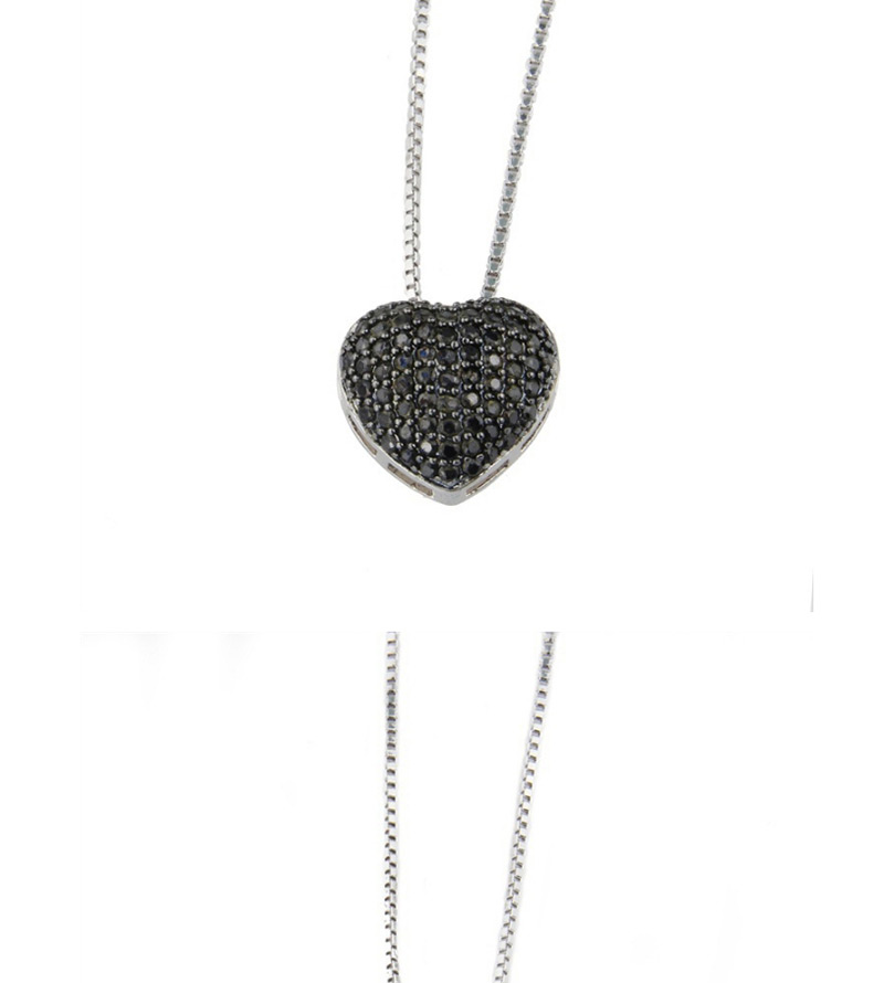Fashion White+silver Color Heart Shape Decorated Necklace,Necklaces