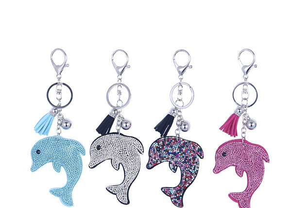 Fashion White Dolphin Shape Decorated Pendant,Fashion Keychain