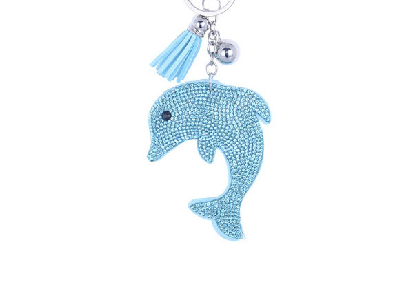 Fashion Blue Dolphin Shape Decorated Pendant,Fashion Keychain
