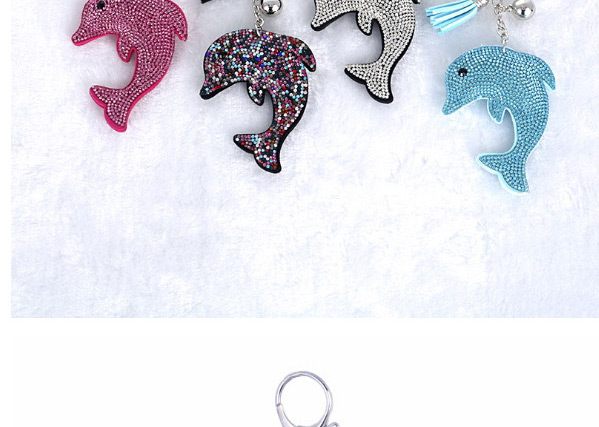 Fashion White Dolphin Shape Decorated Pendant,Fashion Keychain