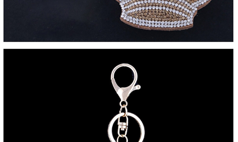 Fashion Khaki Crown Shape Decorated Keychain,Fashion Keychain