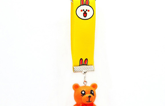 Fashion Yelow Bear Shape Decorated Keychain,Fashion Keychain