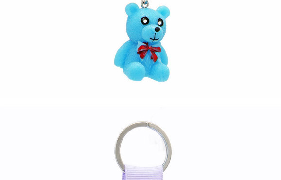 Fashion Blue Bear Shape Decorated Keychain,Fashion Keychain