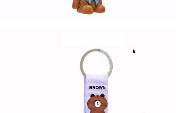 Fashion Purple Bear Shape Decorated Keychain,Fashion Keychain