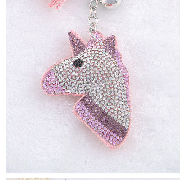 Fashion Pink Horse Shape Decorated Keychain,Fashion Keychain