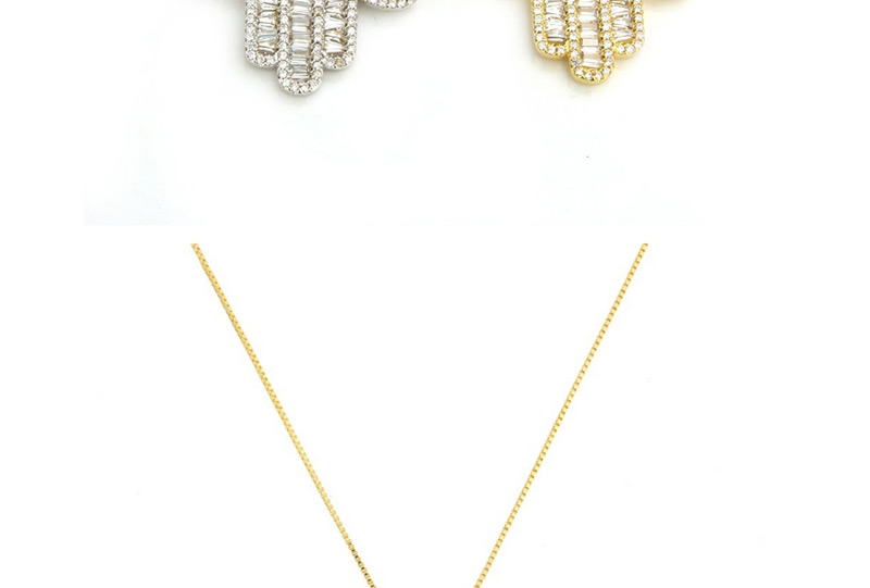 Fashion Silver Color Plum Shape Decorated Necklace,Necklaces
