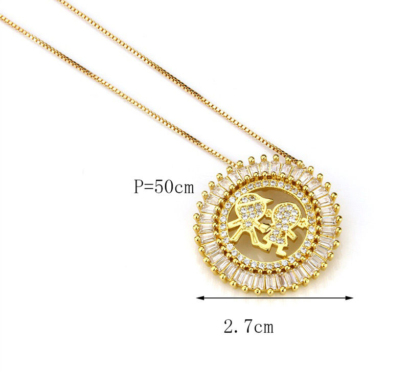 Fashion Gold Color Round Shape Decorated Necklace,Necklaces