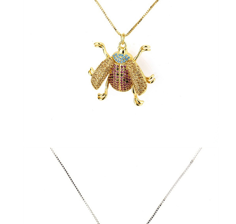 Fashion Rose Gold Ladybug Shape Decorated Necklace,Necklaces