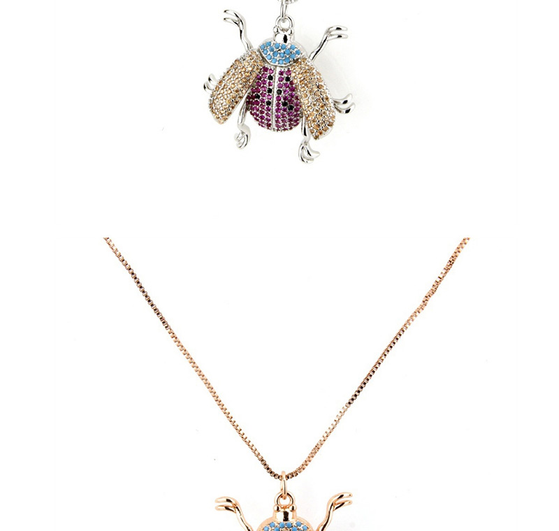 Fashion Black Ladybug Shape Decorated Necklace,Necklaces
