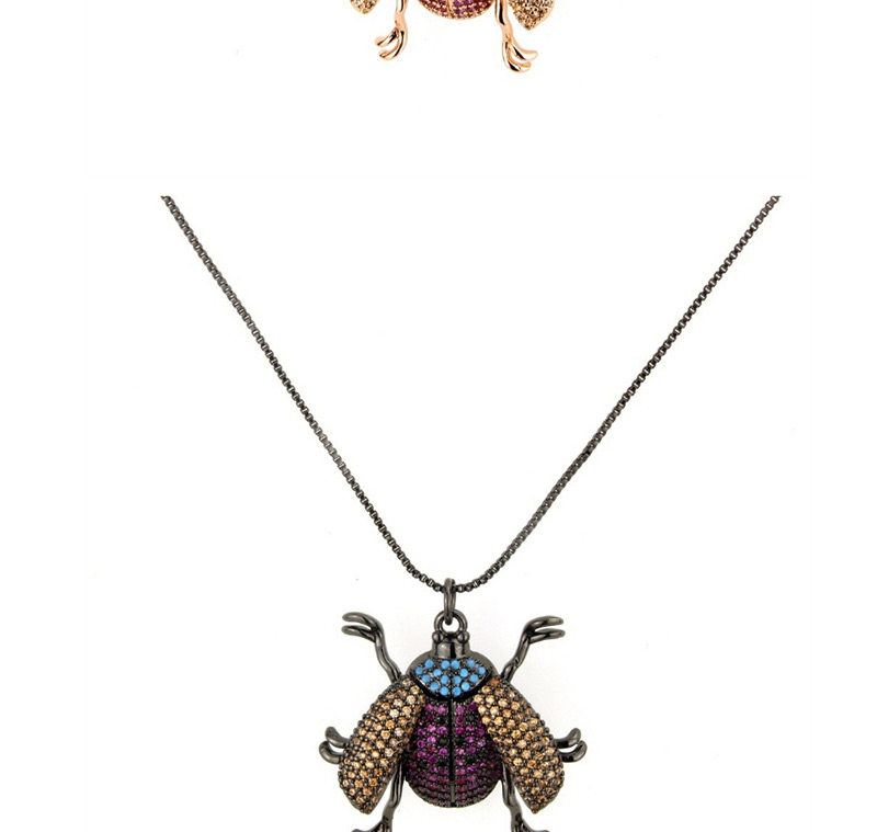 Fashion Black Ladybug Shape Decorated Necklace,Necklaces