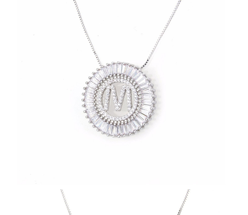 Fashion Silver Color H Letter Shape Decorated Necklace,Necklaces