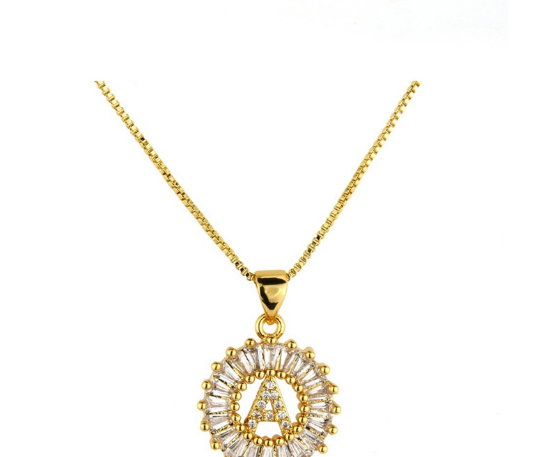 Fashion Gold Color F Letter Shape Decorated Necklace,Necklaces