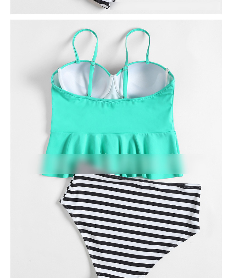 Sexy Blue Stripe Pattern Decorated Swimwear(2pcs),Bikini Sets