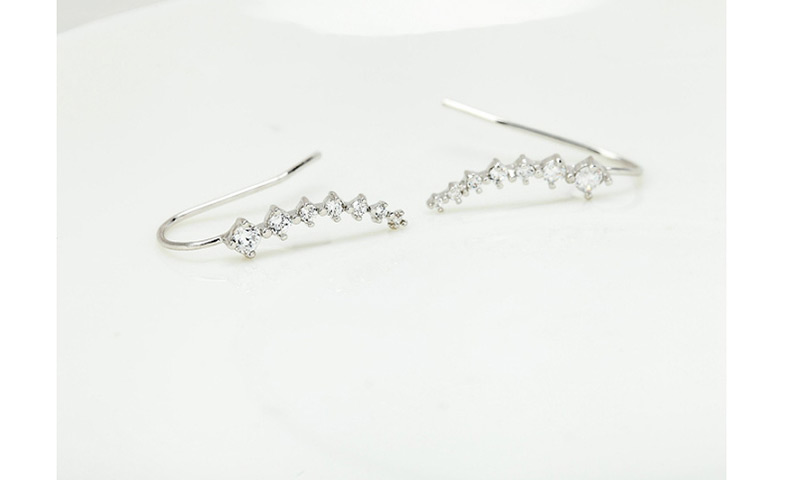 Fashion Silver Color Full Diamond Decorated Earrings,Earrings