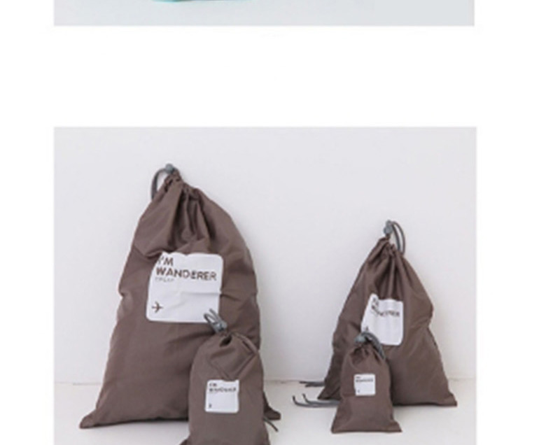 Fashion Blue Letter Pattern Decorated Storage Bag(4pcs),Home storage