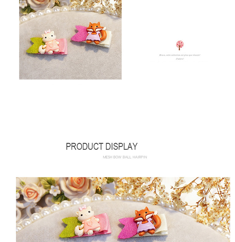Fashion Pink Letter Shape Decorated Hair Clip (3 Pcs ),Kids Accessories