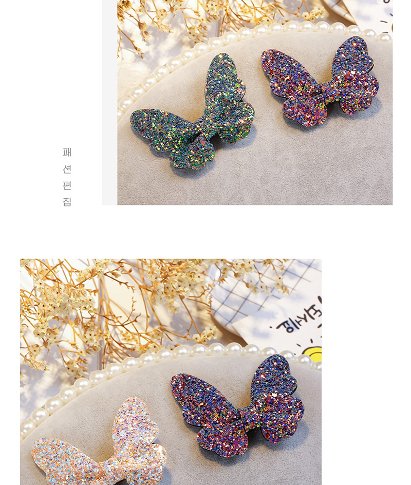 Fashion Green Butterfly Shape Decorated Hair Clip,Kids Accessories