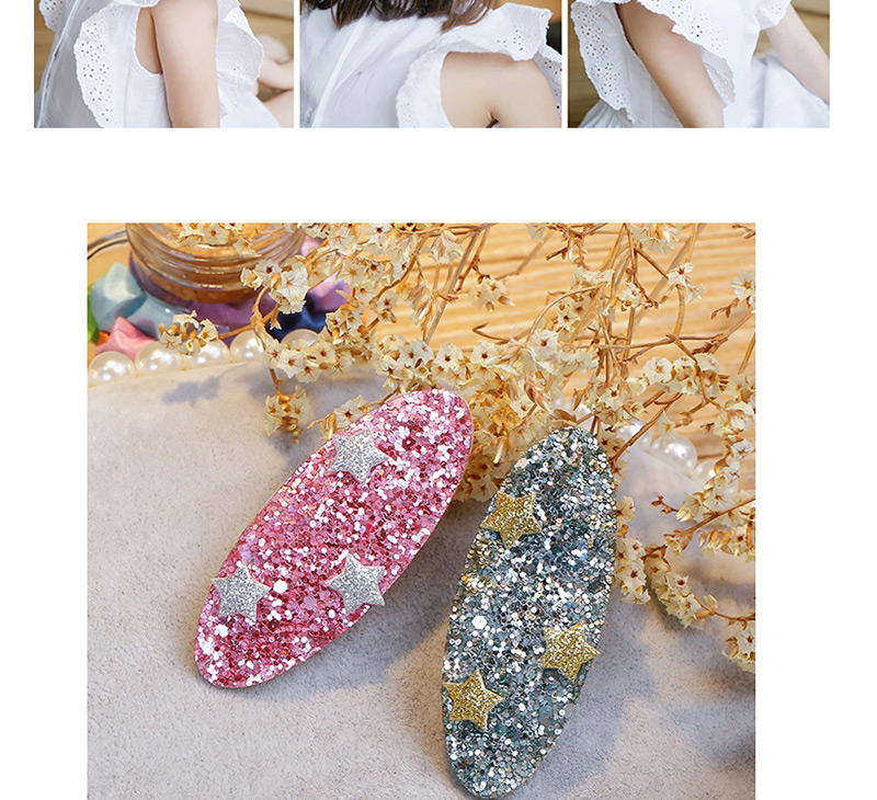 Fashion Gold Color+silver Color Star Shape Decorated Hair Clip (2 Pcs),Kids Accessories