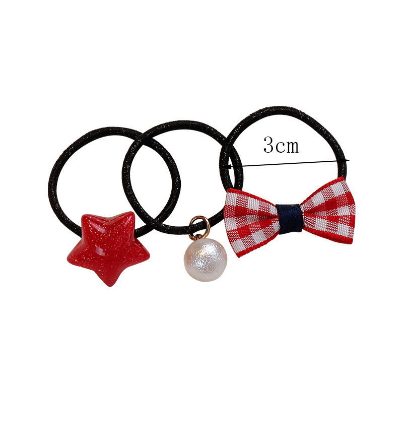 Fashion Red Heart&bowknot Shape Decorated Hair Band (3 Pcs),Kids Accessories