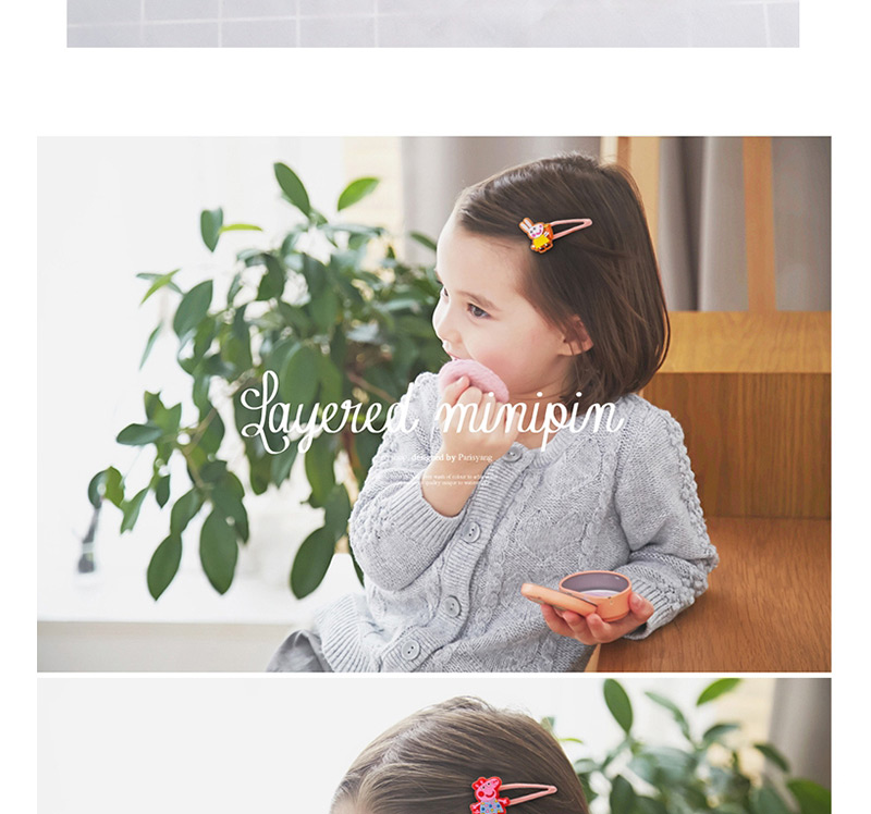 Fashion Red Horse Shape Decorated Hair Clip (2 Pcs),Kids Accessories