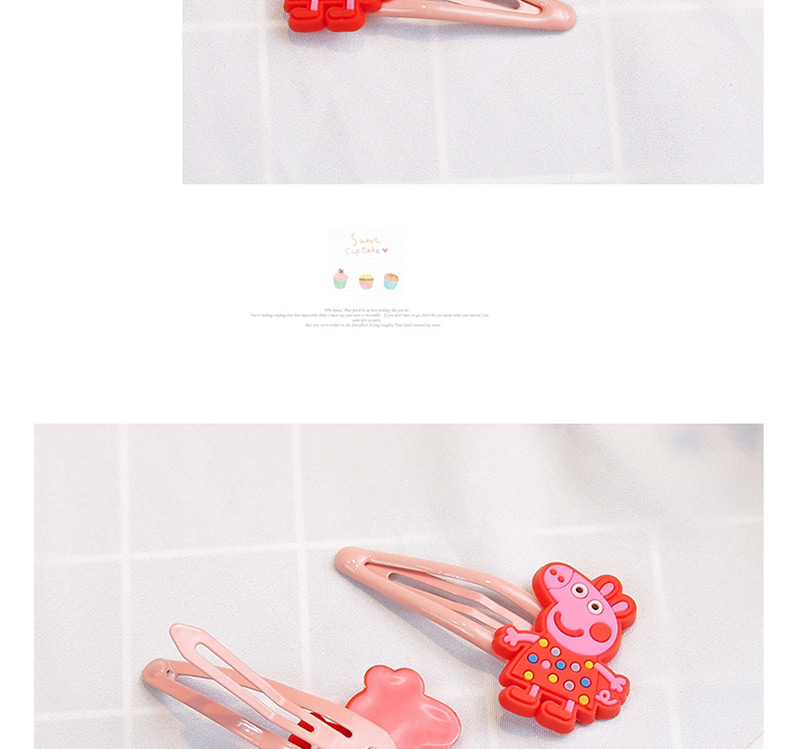 Fashion Pink Horse Shape Decorated Hair Clip (2 Pcs),Kids Accessories