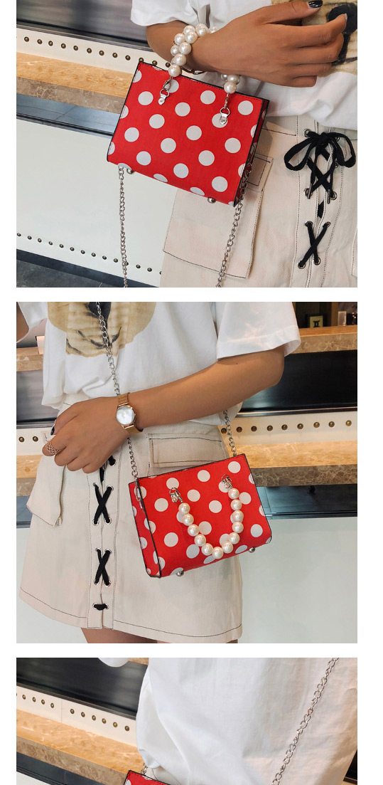 Fashion White Spot Pattern Decorated Shouder Bag,Handbags