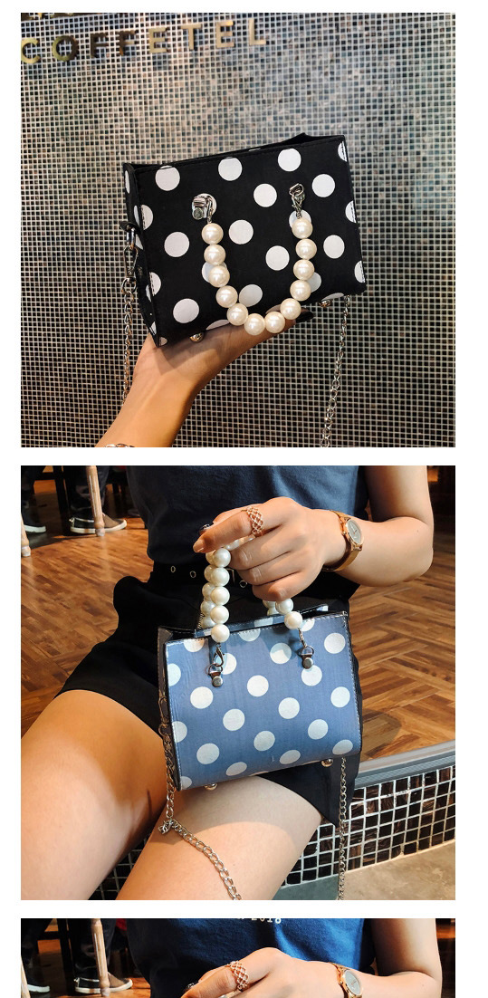 Fashion Blue Spot Pattern Decorated Shouder Bag,Handbags