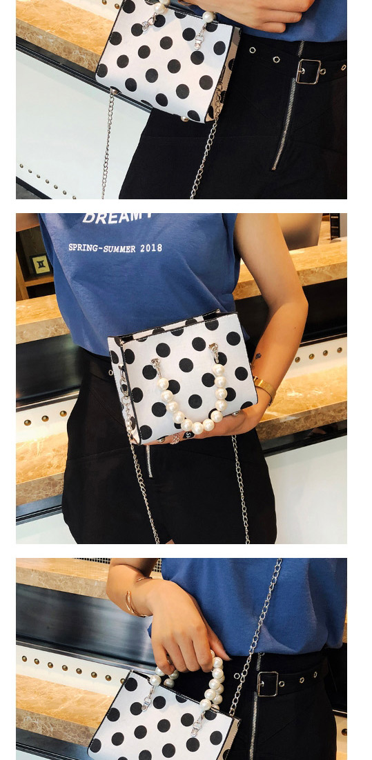 Fashion Blue Spot Pattern Decorated Shouder Bag,Handbags