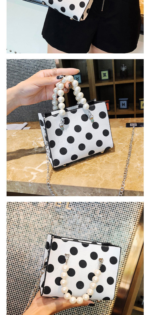 Fashion White Spot Pattern Decorated Shouder Bag,Handbags