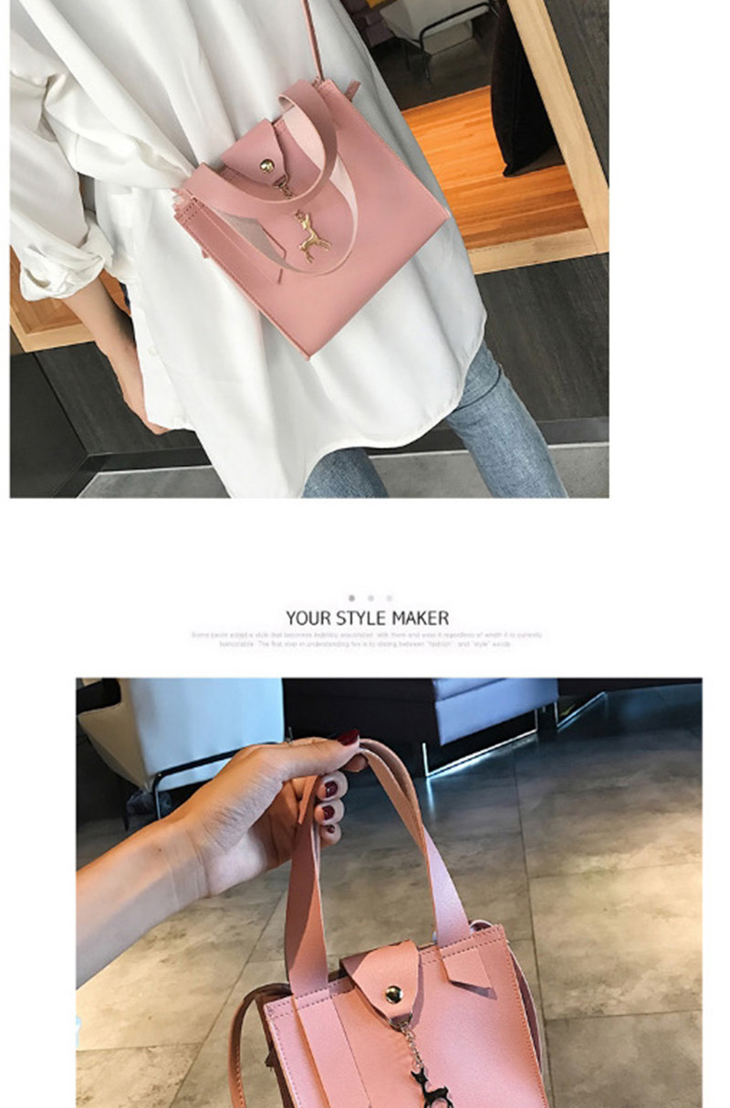 Fashion Pink Deer Shape Decorated Handbag,Handbags
