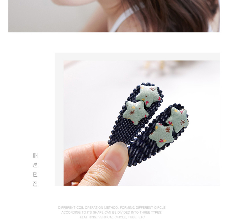 Fashion Gray Star Shape Decorated Hair Clip,Kids Accessories