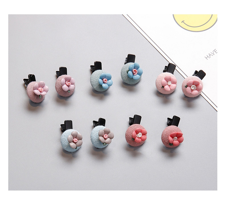 Fashion Light Pink Flower Shape Decorated Hair Clip,Kids Accessories