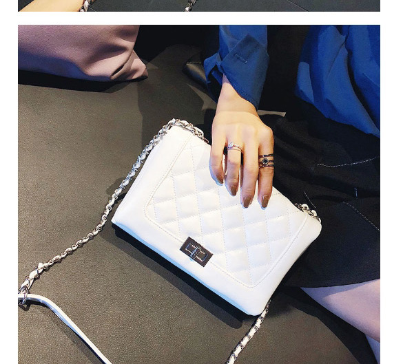 Fashion Silver Color Buckle Shape Decorated Shoulder Bag,Messenger bags