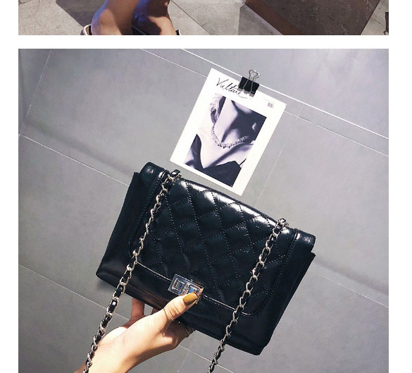 Fashion Black Buckle Shape Decorated Shoulder Bag,Messenger bags