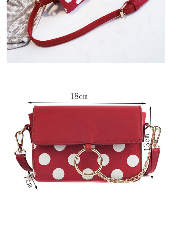 Fashion Red Spot Pattern Decorated Shoulder Bag,Messenger bags